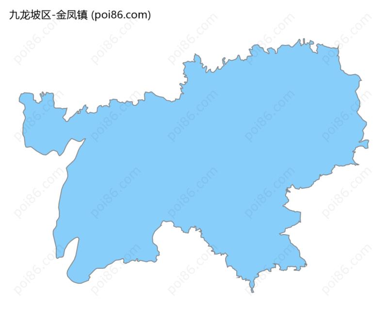 金凤镇边界地图