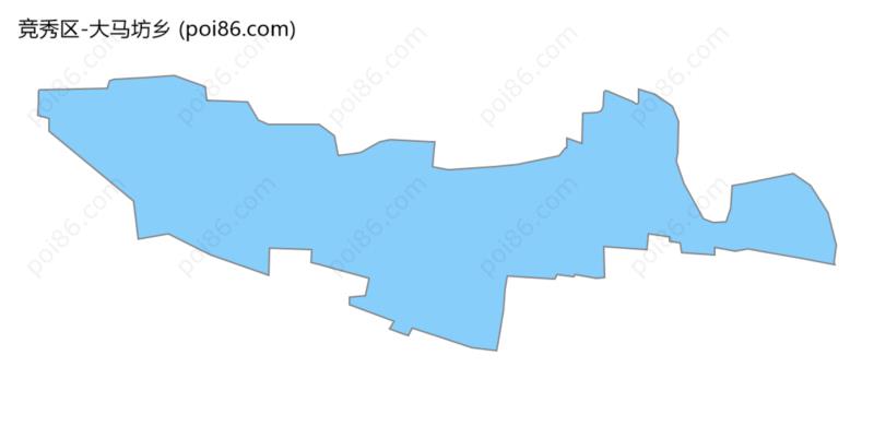 大马坊乡边界地图