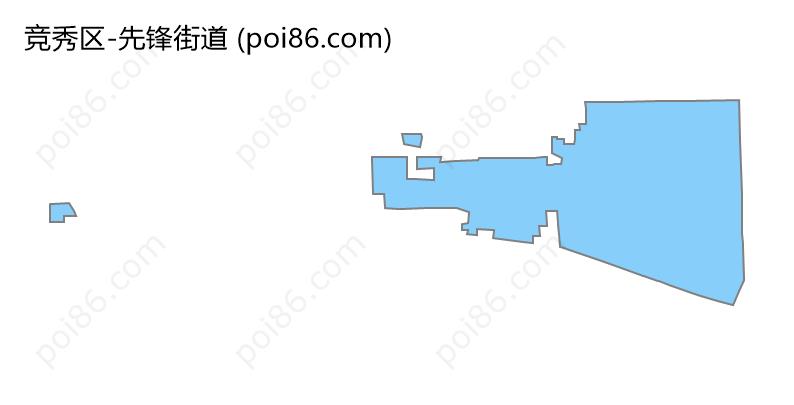 先锋街道边界地图