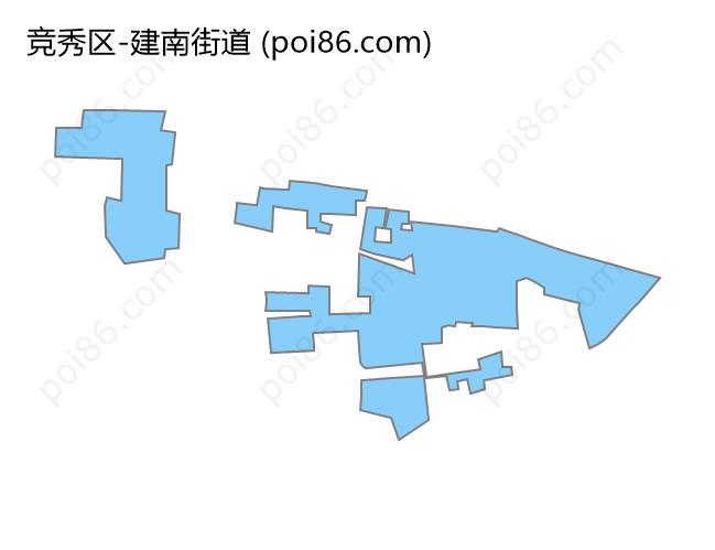 建南街道边界地图