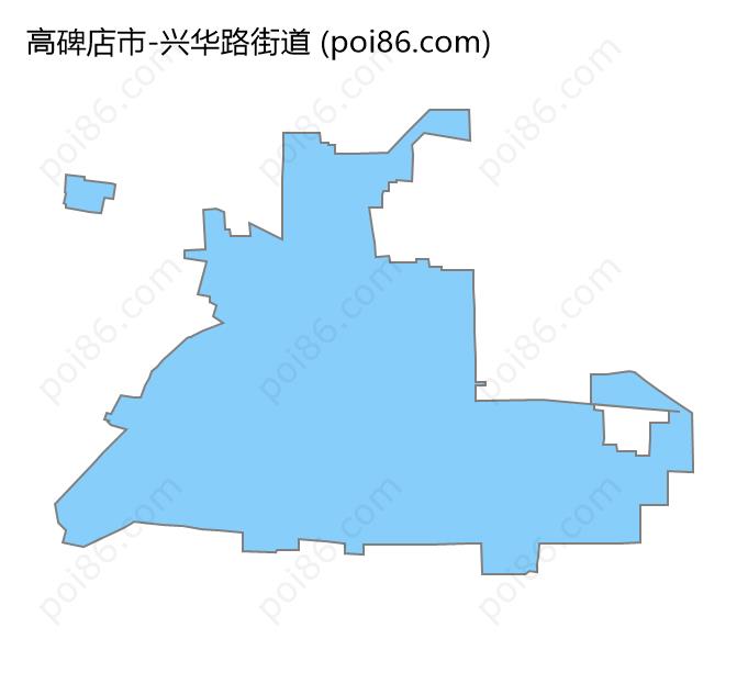 兴华路街道边界地图