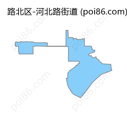 河北路街道边界地图