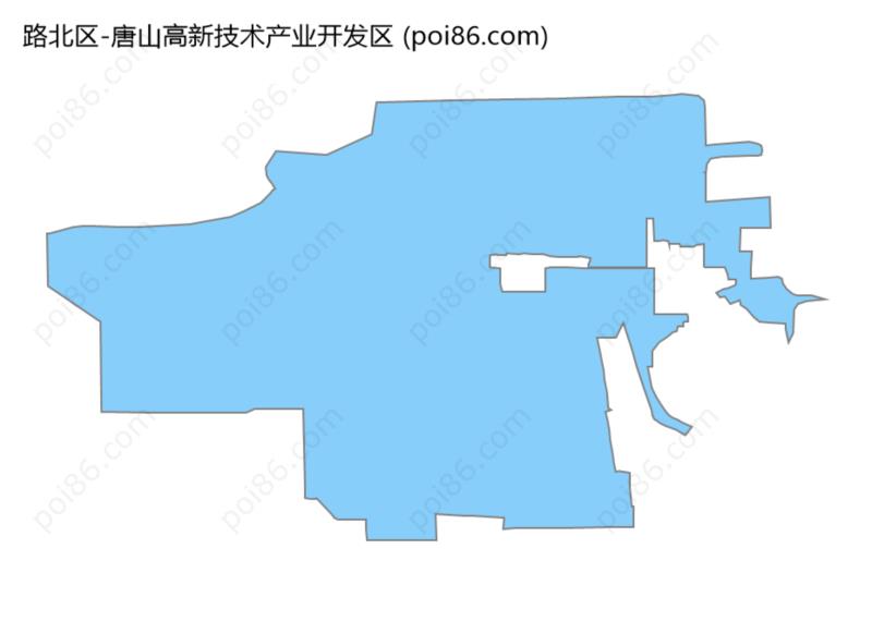 唐山高新技术产业开发区边界地图