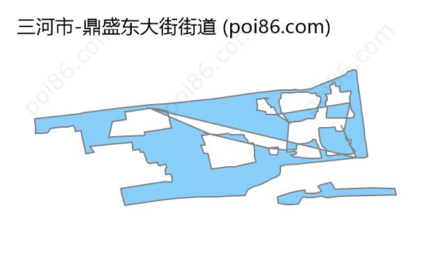 鼎盛东大街街道边界地图