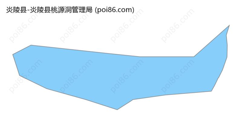 炎陵县桃源洞管理局边界地图