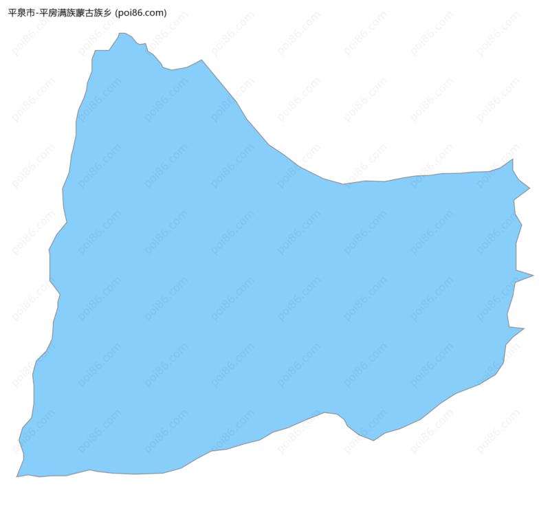 平房满族蒙古族乡边界地图