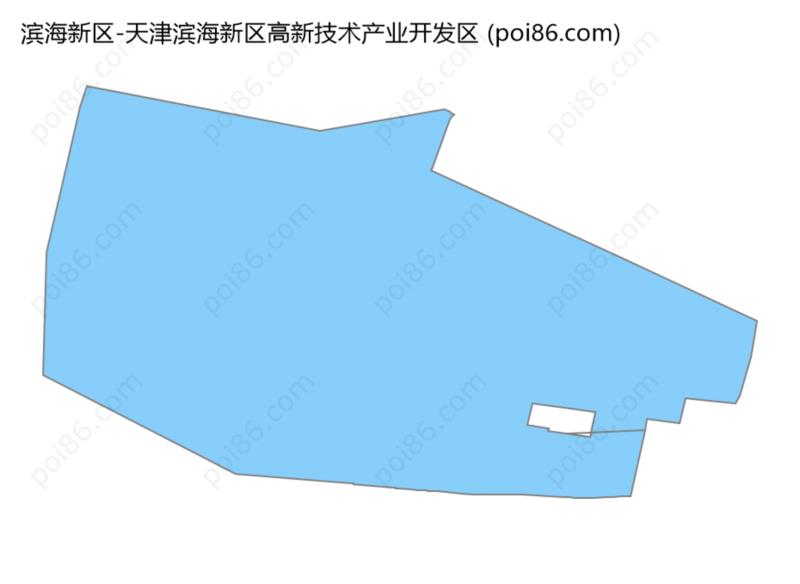 天津滨海新区高新技术产业开发区边界地图