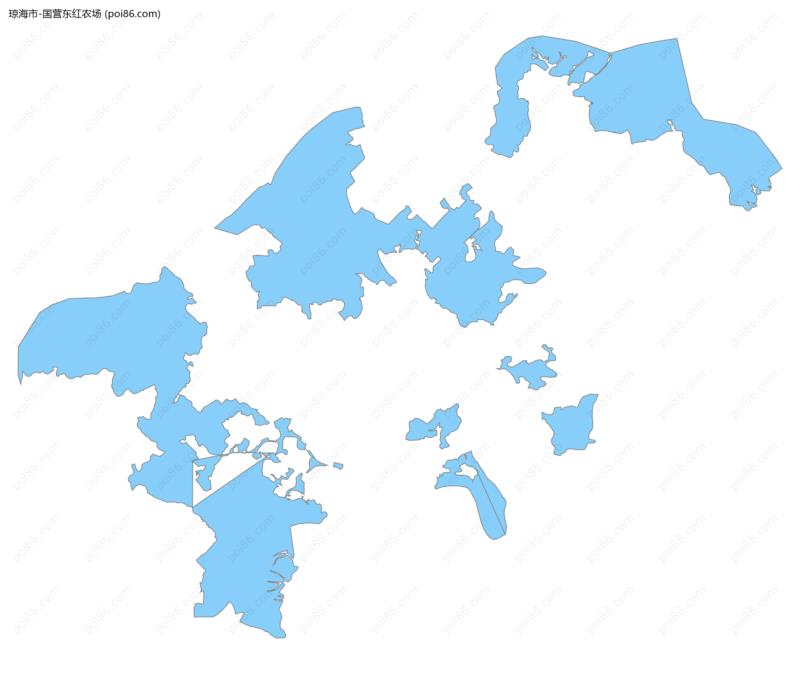 国营东红农场边界地图