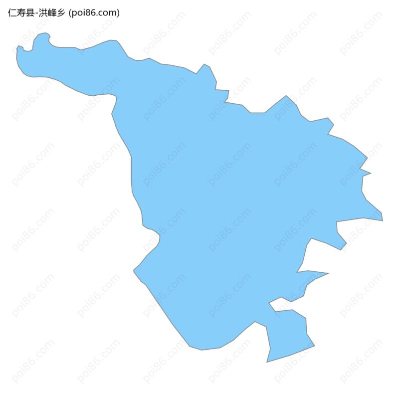 洪峰乡边界地图