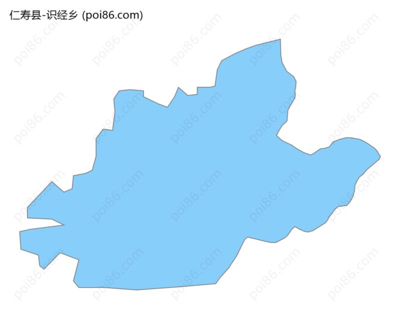 识经乡边界地图