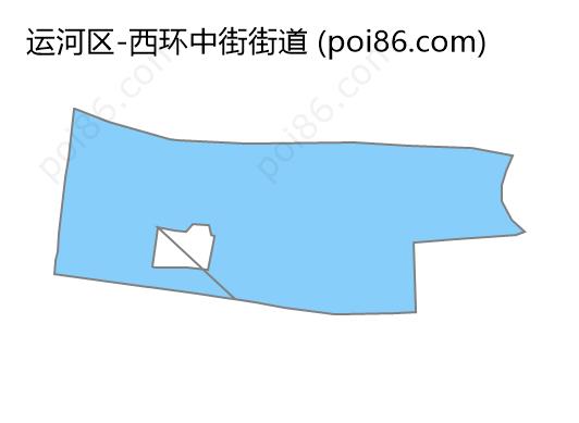 西环中街街道边界地图