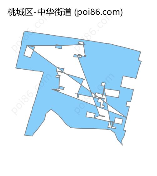 中华街道边界地图