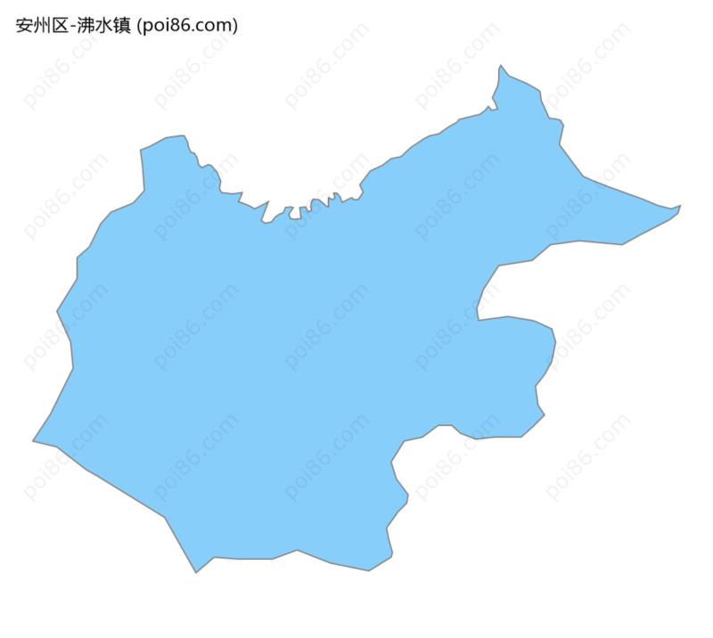 沸水镇边界地图