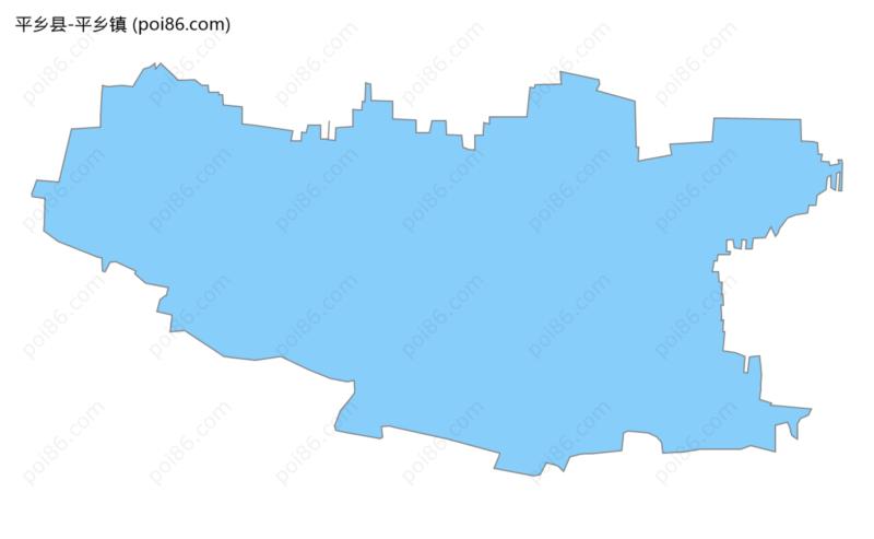 平乡镇边界地图