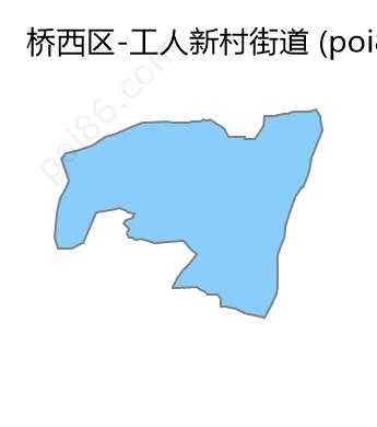 工人新村街道边界地图