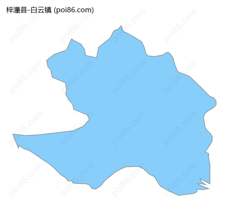 白云镇边界地图