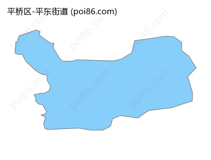 平东街道边界地图