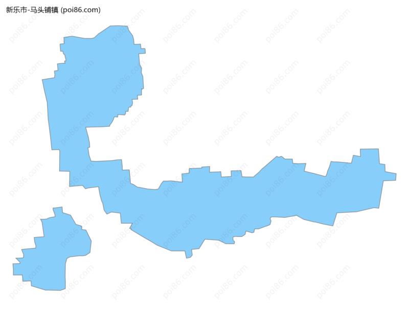 马头铺镇边界地图