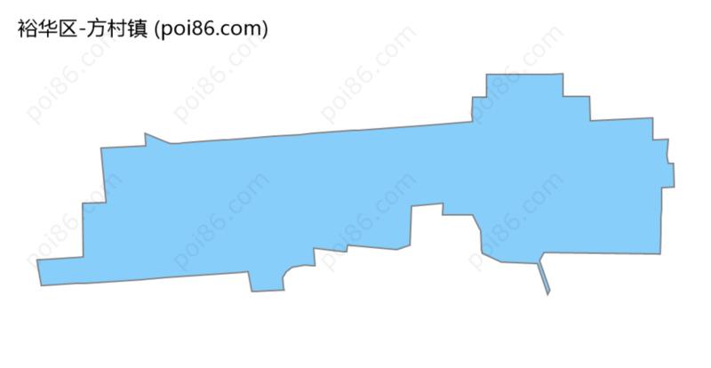 方村镇边界地图