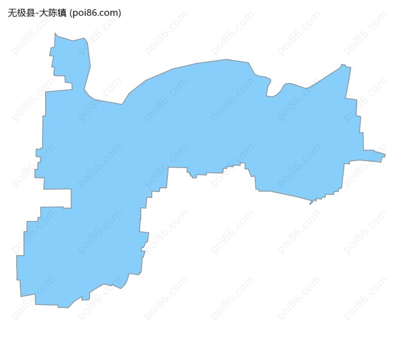 大陈镇边界地图