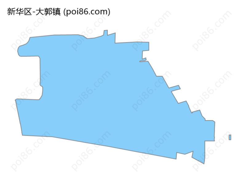 大郭镇边界地图