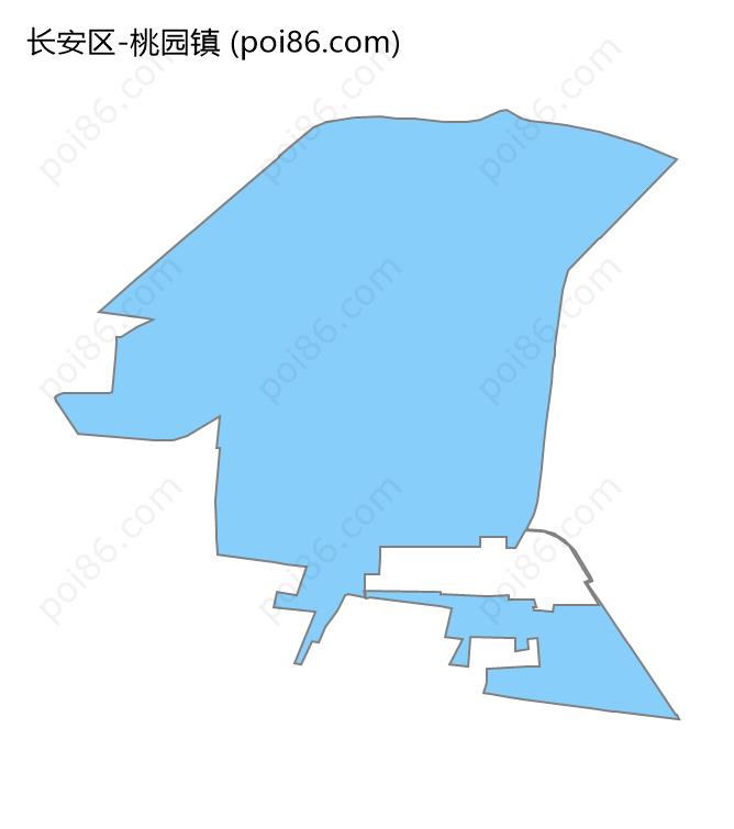 桃园镇边界地图