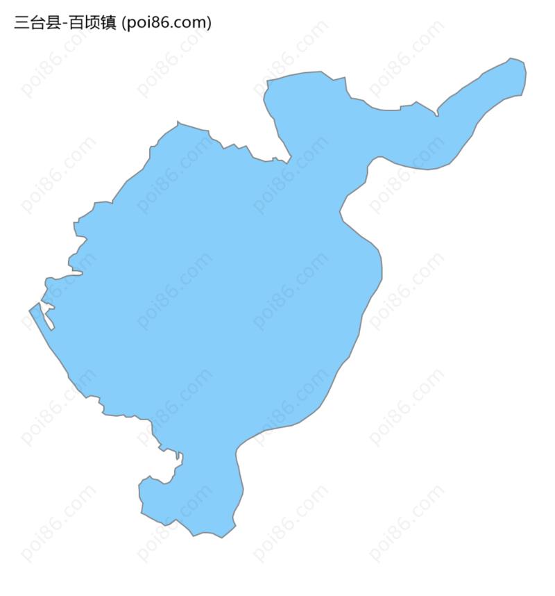 百顷镇边界地图