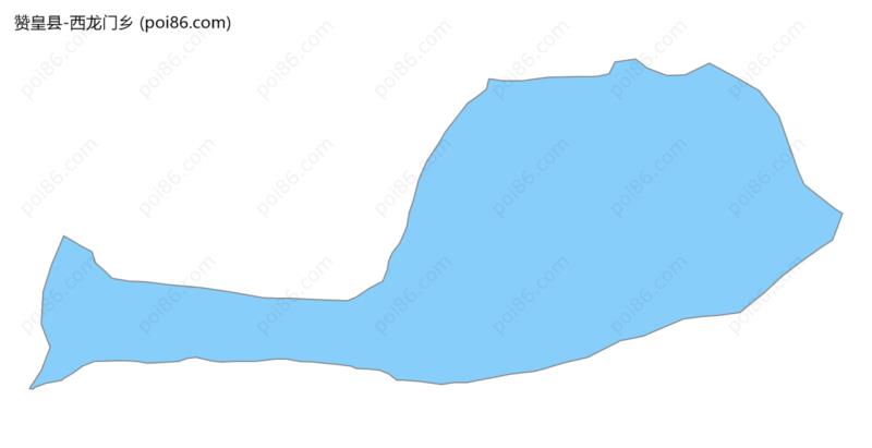 西龙门乡边界地图