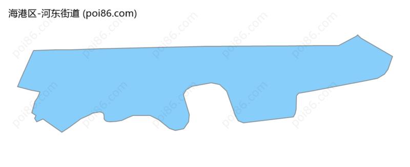 河东街道边界地图