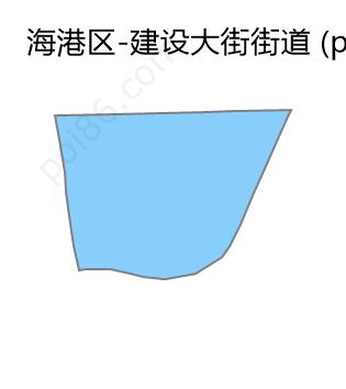 建设大街街道边界地图