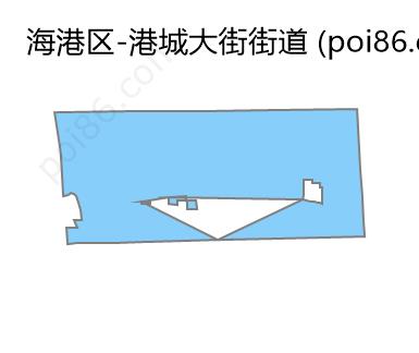 港城大街街道边界地图