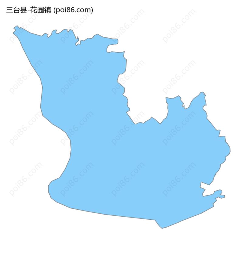 花园镇边界地图