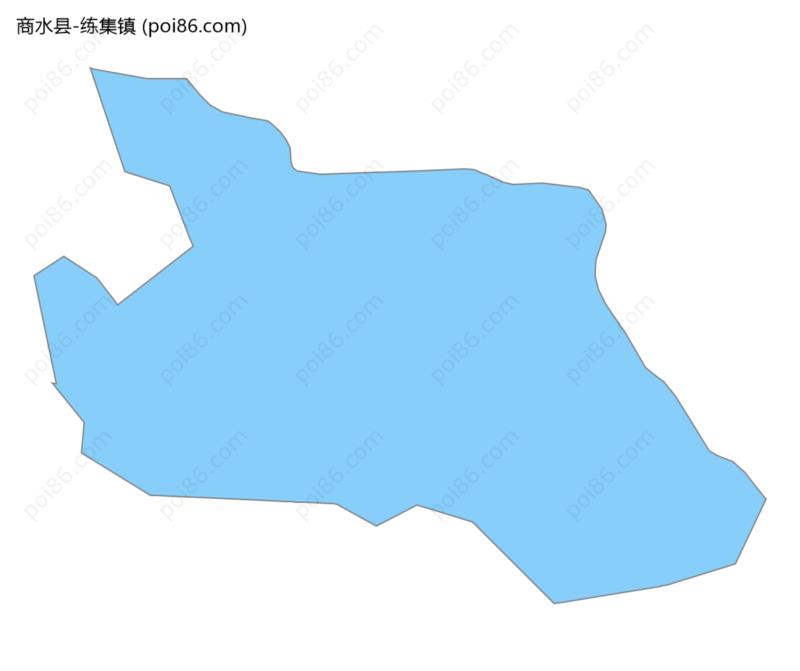 练集镇边界地图