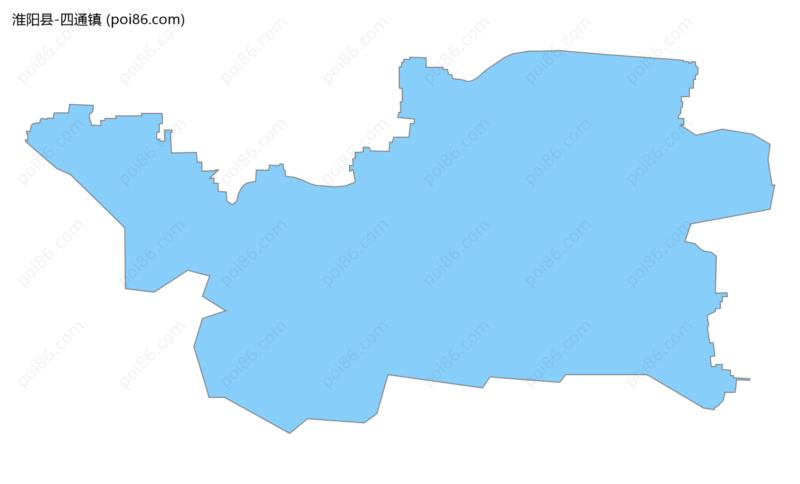 四通镇边界地图