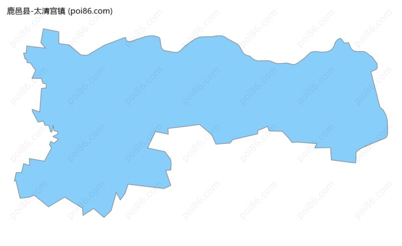 太清宫镇边界地图
