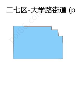 大学路街道边界地图