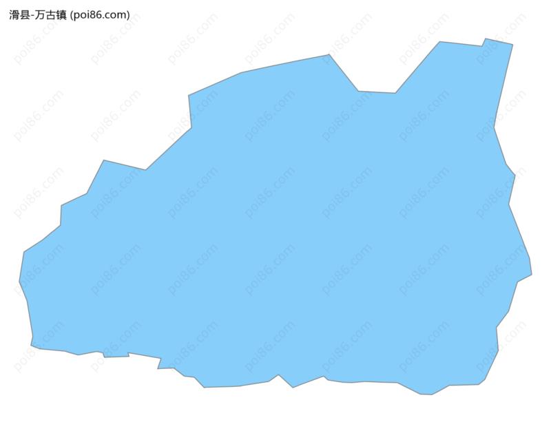 万古镇边界地图
