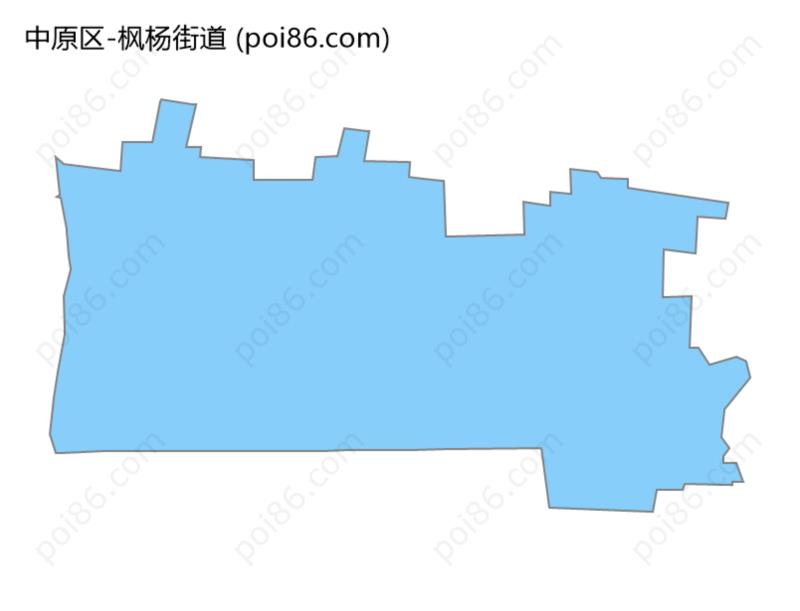 枫杨街道边界地图