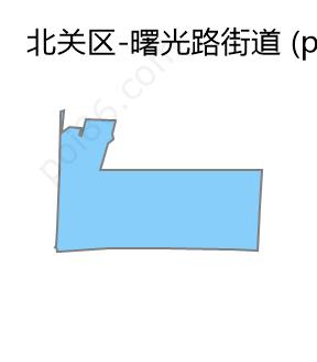 曙光路街道边界地图