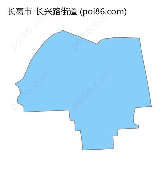 长兴路街道边界地图