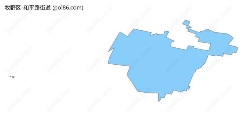 和平路街道边界地图