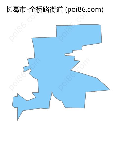 金桥路街道边界地图