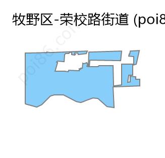 荣校路街道边界地图