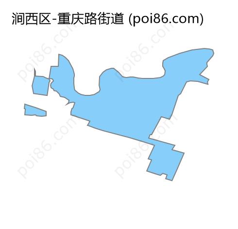 重庆路街道边界地图