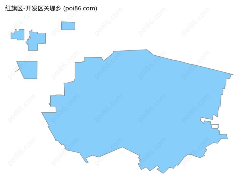 开发区关堤乡边界地图