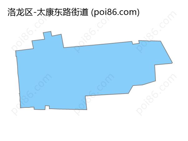 太康东路街道边界地图