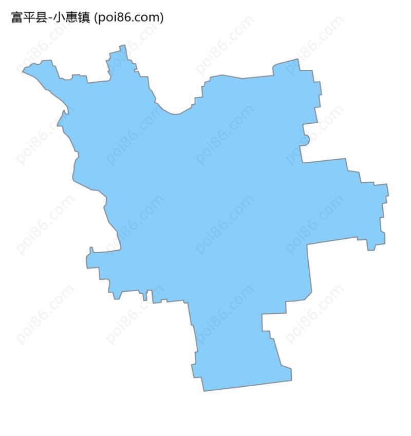 小惠镇边界地图