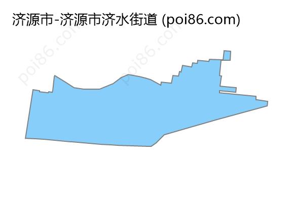 济源市济水街道边界地图