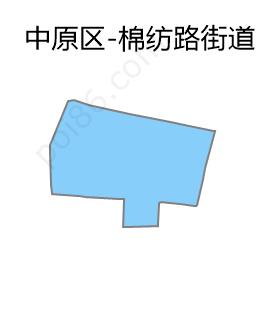 棉纺路街道边界地图