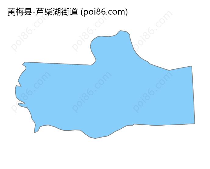 芦柴湖街道边界地图